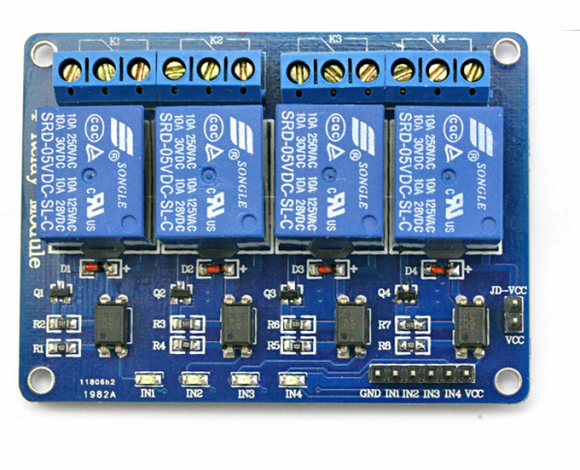 Modulo de Relevadores 4 Canales 5v