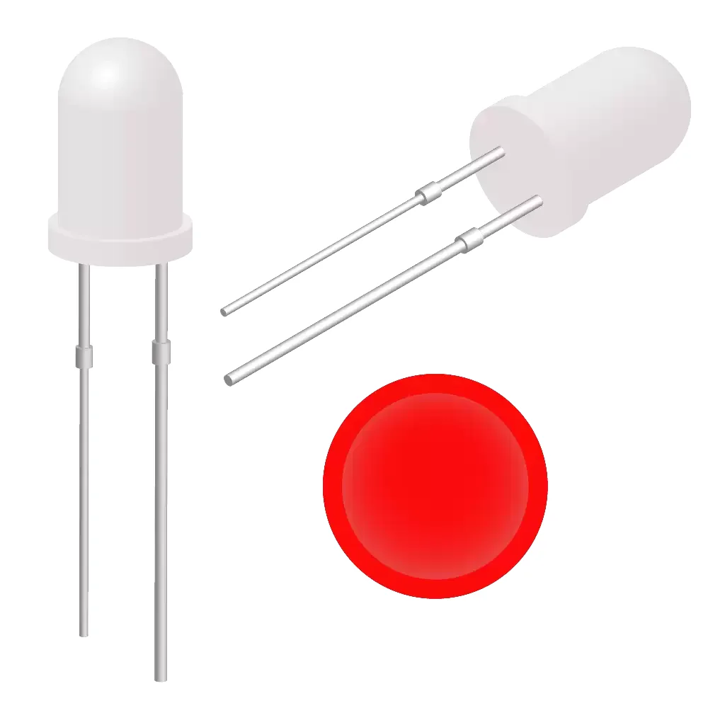 Led Ultrabrillante Rojo De 5mm Voltaje 1.8-2.2v 20mah
