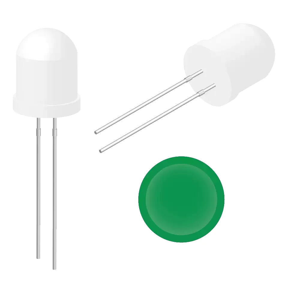 Led Ultrabrillante Verde De 10mm