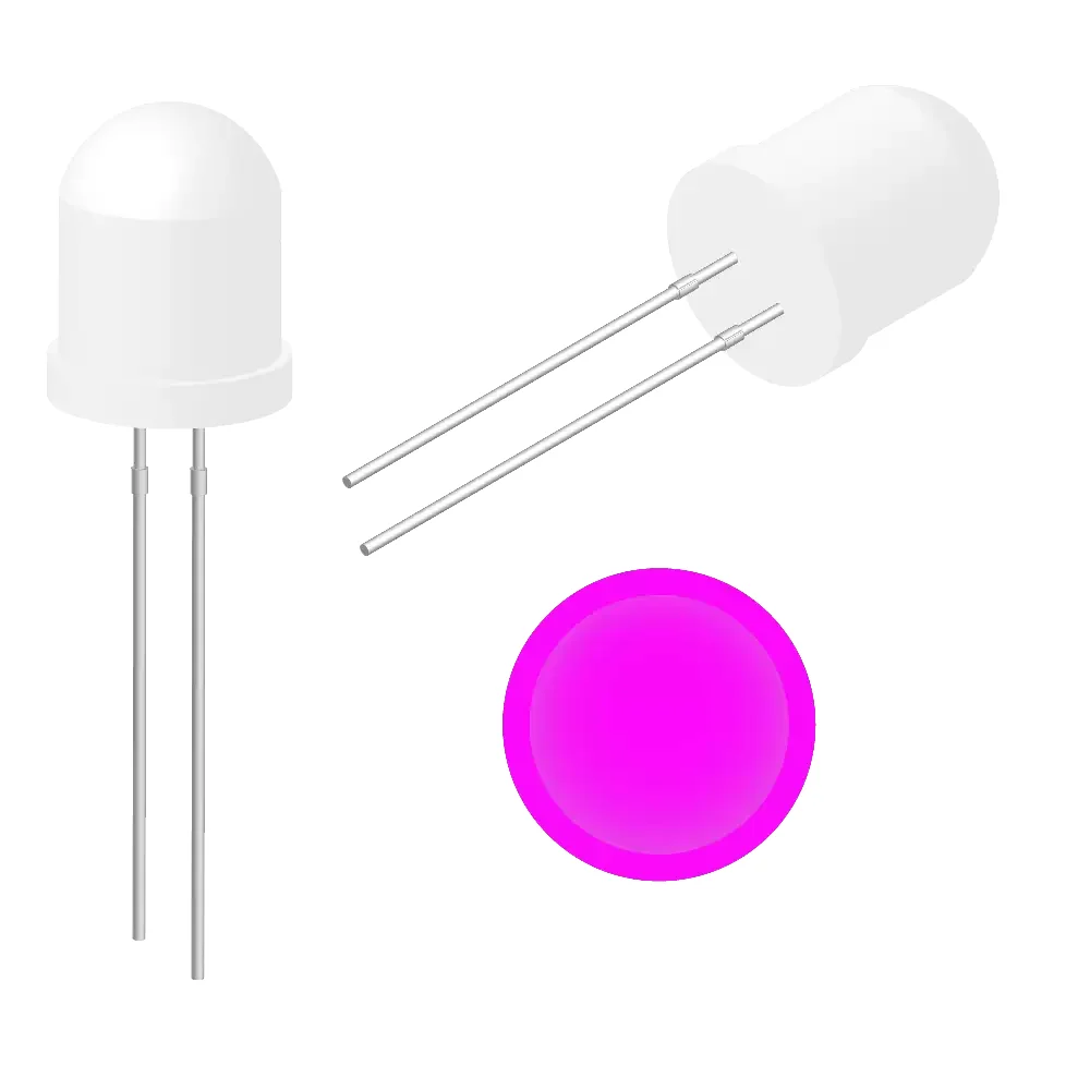 Led Ultrabrillante Violeta De 10mm