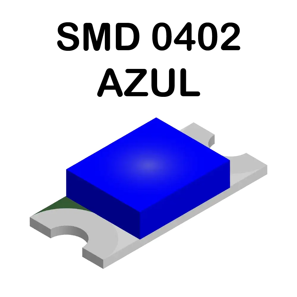 Led Azul Smd Superficial 0402 De 2.8-2.9v A 20ma De 460nm