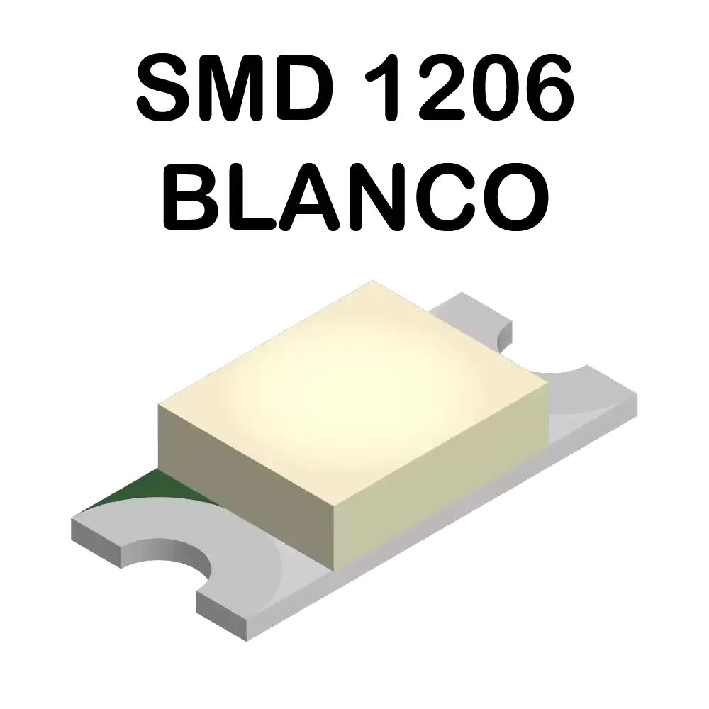Led Blanco Calido Smd Superficial 1206 2.8v A 2.9v De 5ma