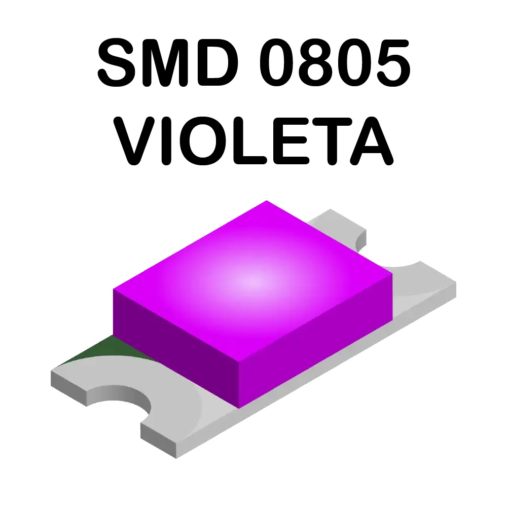 Led Violeta Smd Superficial 0805 2.9v-3.0v De 5ma