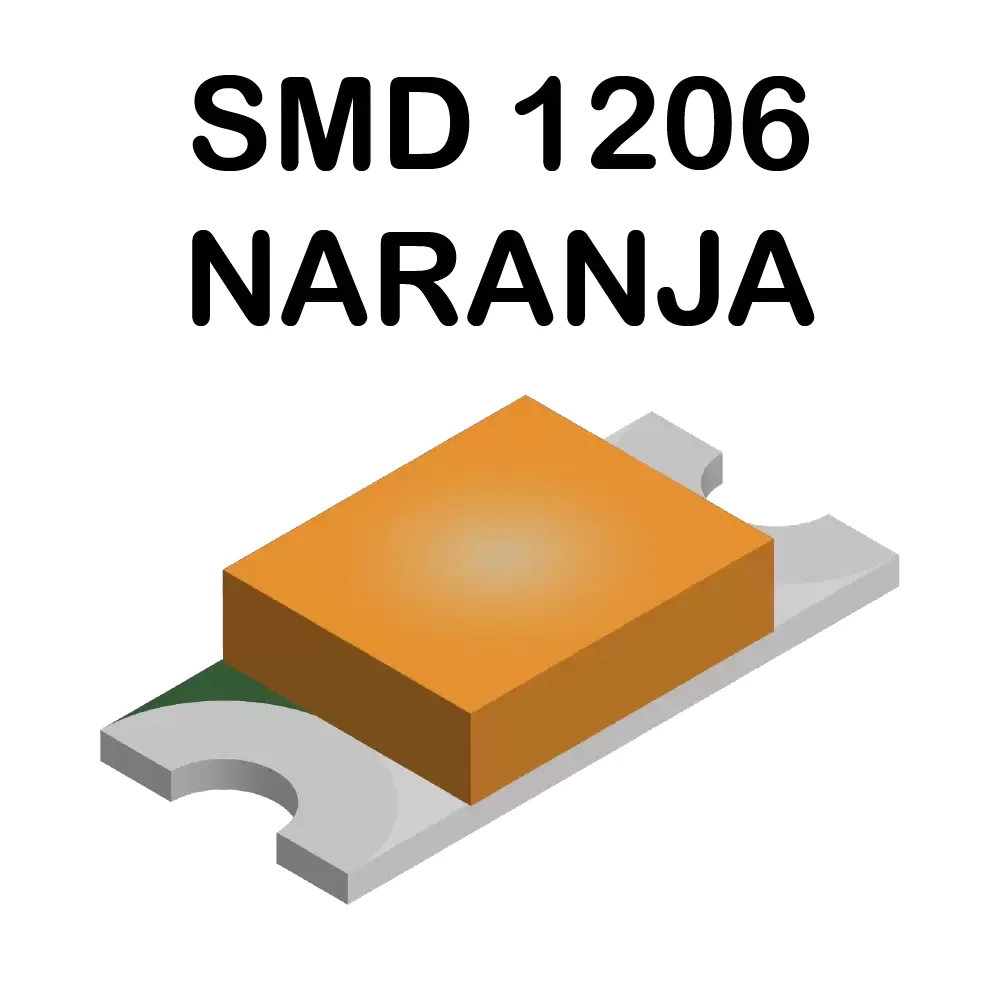 Led Naranja Smd Superficial 1206 1.9v-2.1v De 20ma A 600nm