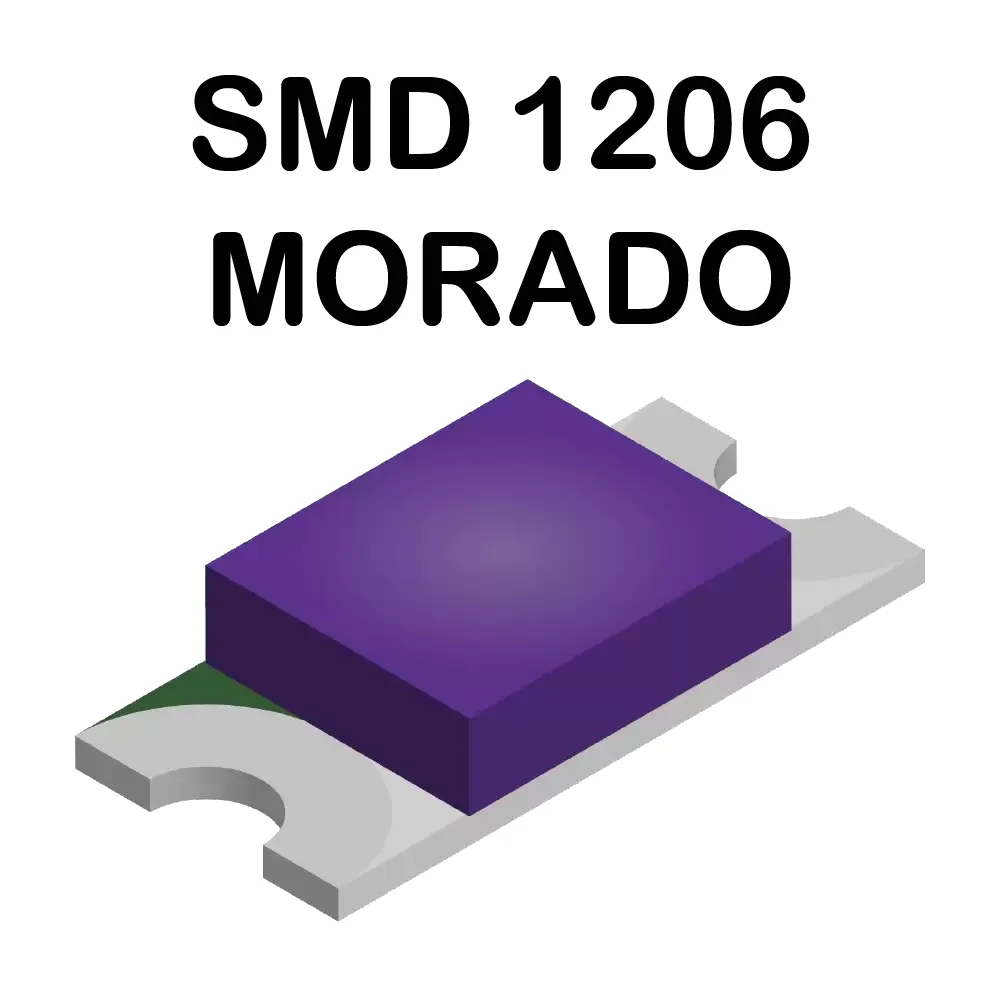 Led Morado Smd Superficial 1206 2.9v-3.0v De 20ma