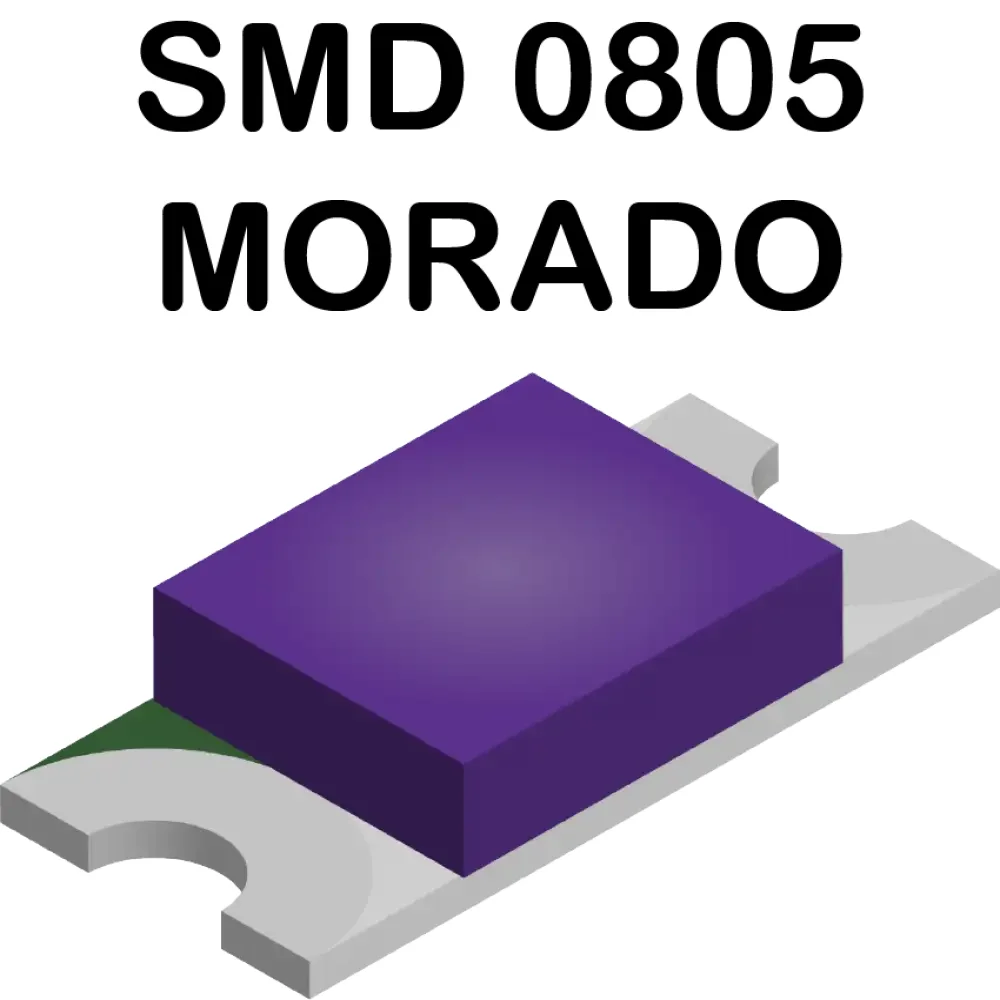 Led Morado Smd Superficial 0805 3.2-3.3v De 20ma