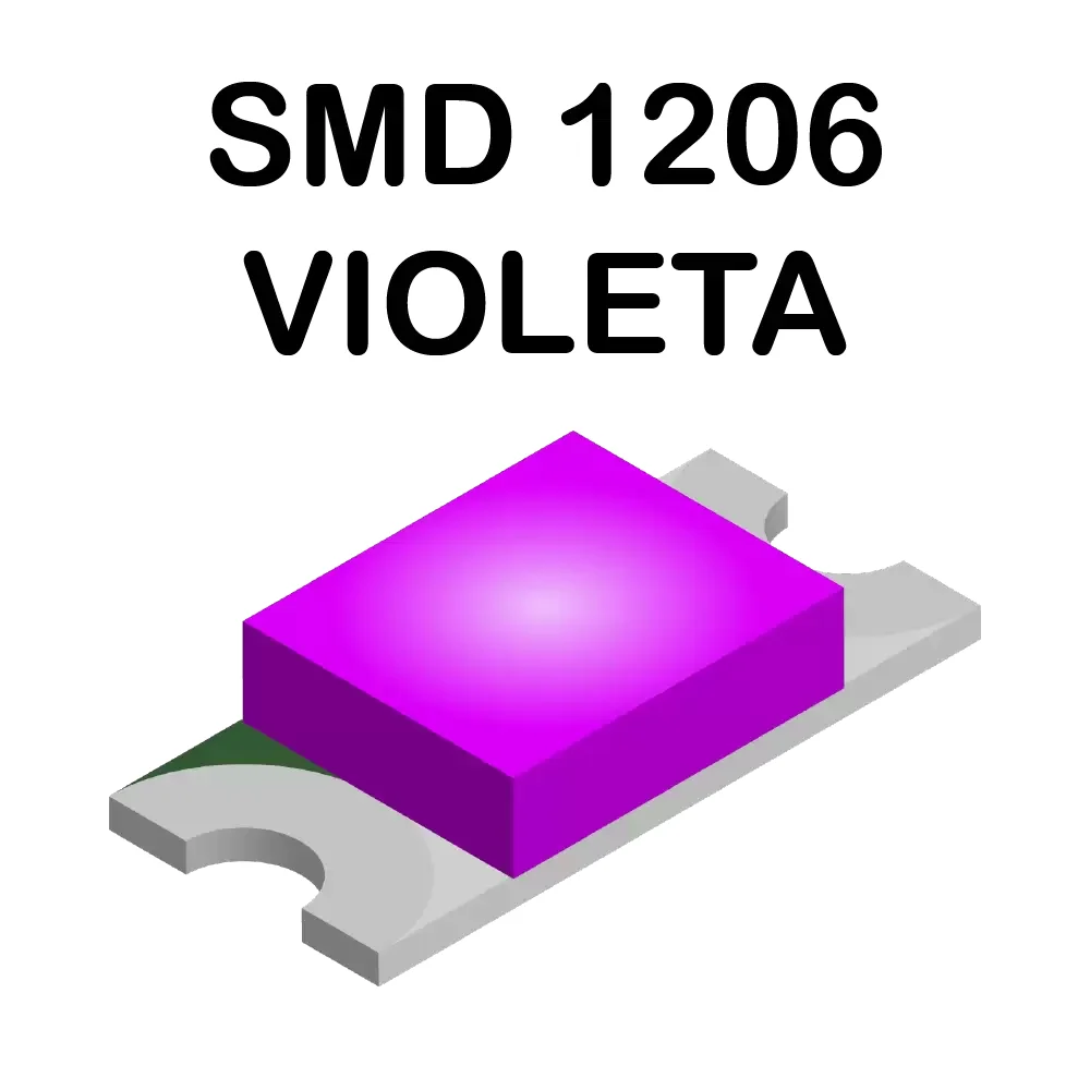 Led Violeta Smd Superficial 1206 2.8v-2.9v De 5ma