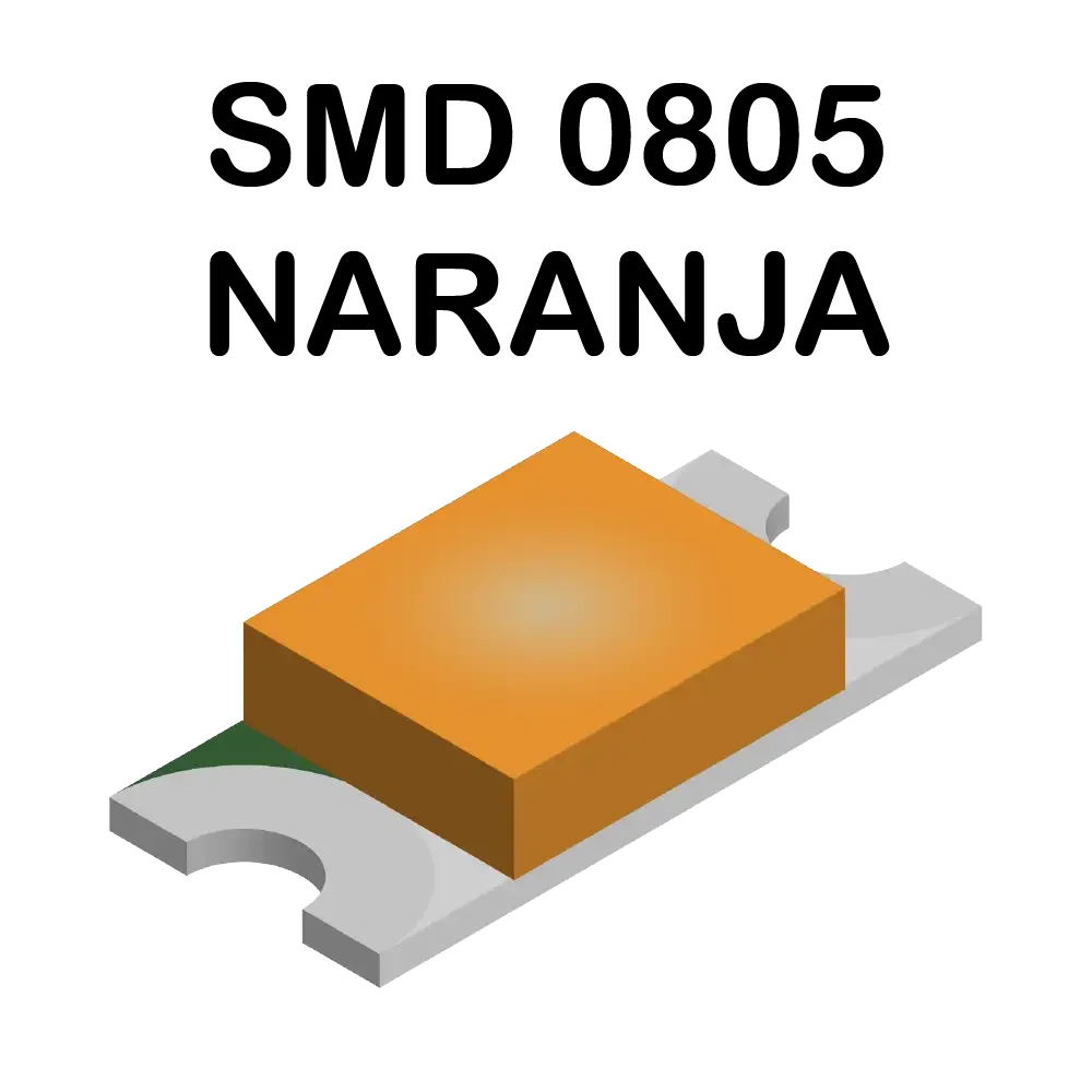 Led Naranja Smd Superficial 0805 2.1-2.2v De 20ma A 605nm