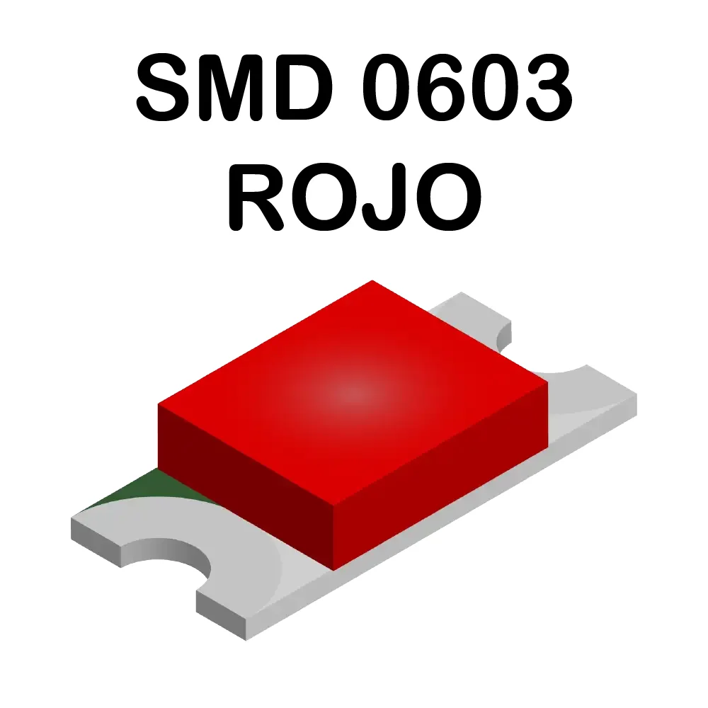 Led Rojo Smd Superficial 0603 De 1.9-2.1v A 20ma De 625nm
