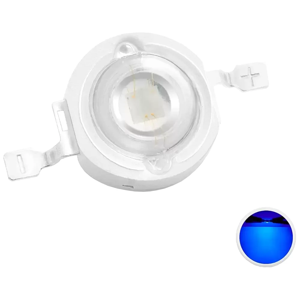 Led Azul Superficial Smd 3w Potencia 3.3v 700mah