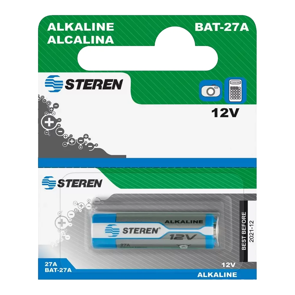 Bateria Alcalina 27a 12v 20mha Tipo Cilindro