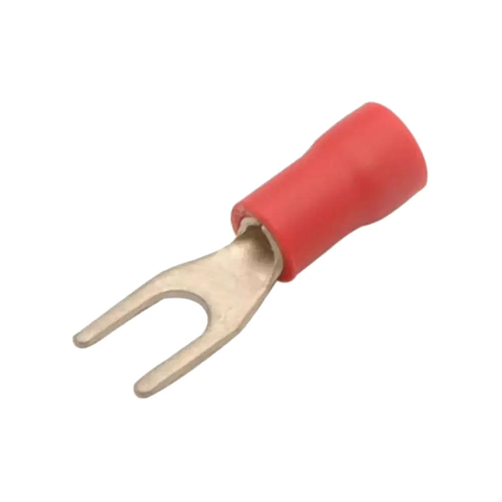 Terminal De Laton Tipo U 3/16" 4.5mm Forro Rojo 22-16awg