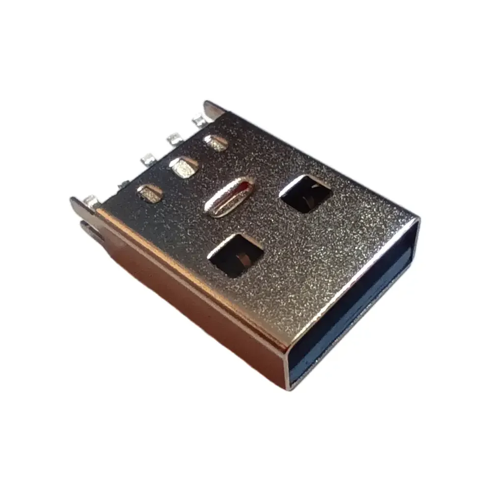 Conector Usb Tipo A Macho 3.0 Vertical Con 9 Pines Rectos 15x12x4.5 Mm Para Soldar