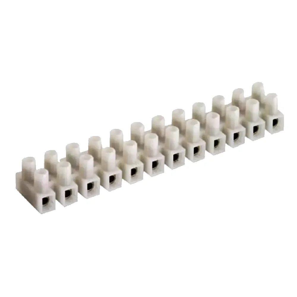 Banco De Terminales O Clemas Blanco, 2 Filas, 24 Tornillos, 12 Vías 450volts 24 Amperes