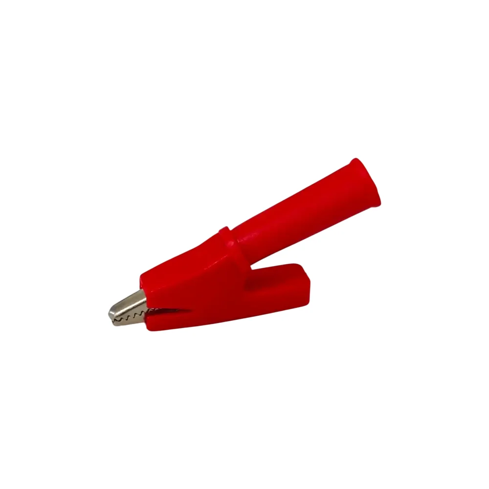 Pinza Caiman Chico Con Forro Rojo De 4cmx5cm Y Apertura De 8mm