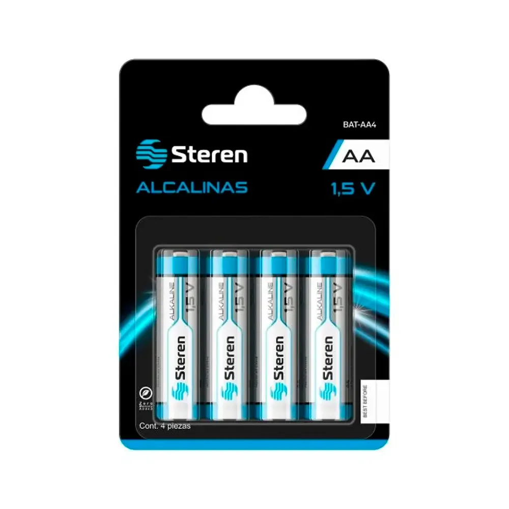 Batería Alcalina Tipo Aa 1.5v Paquete De 4 Piezas