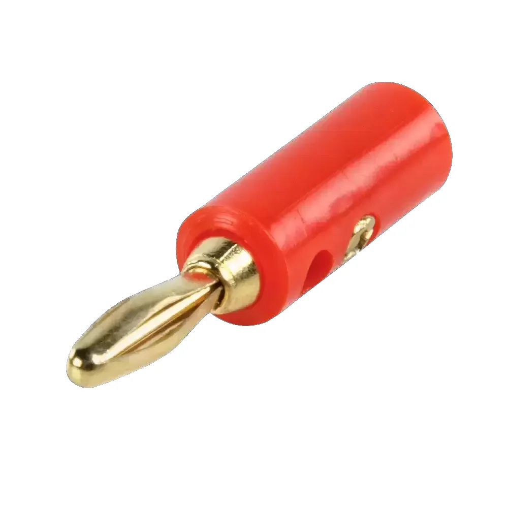 Conector Banana 4mmx38mm Macho Rojo