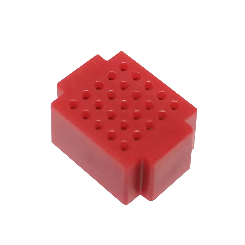 Micro Protoboard Rojo 25 Puntos 2x1.5x1.2 Cm