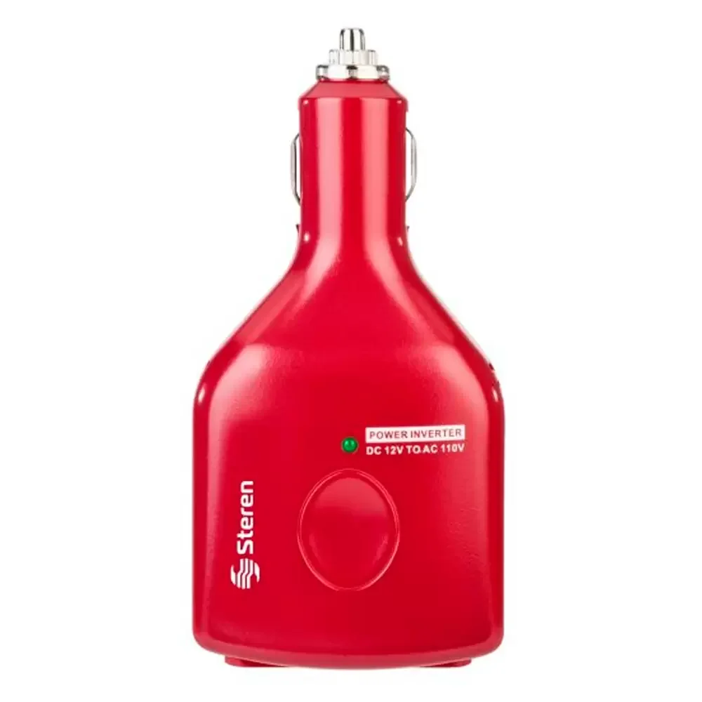 Inversor De Corriente Automotriz De 75w De 12vcc A 110vca De 1 Contactos Y 1 Cargador Usb