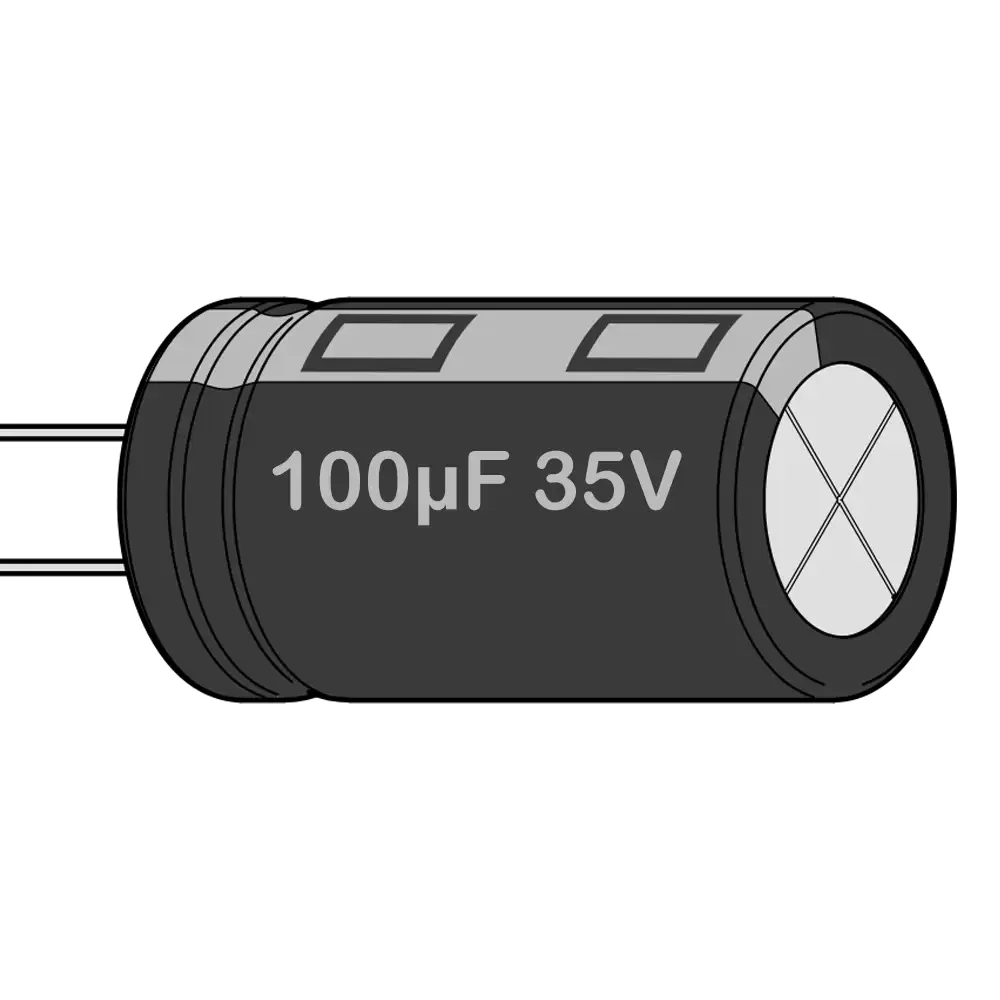 Capacitor Electrolítico 100uf 35v