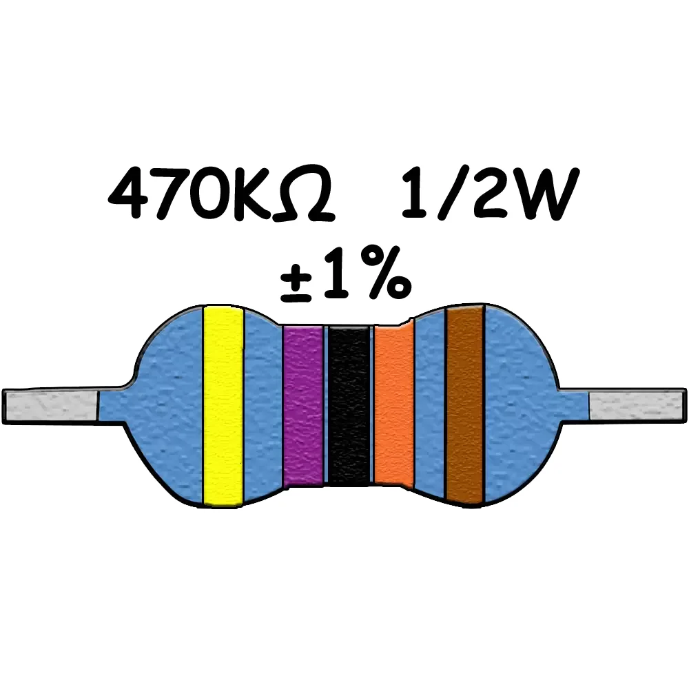 470k Ohms Resistencia De 1/2 Watts