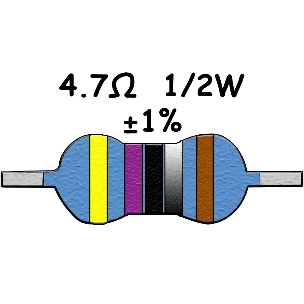 4r7 4.7 Ohms Resistencia De 1/2 Watts