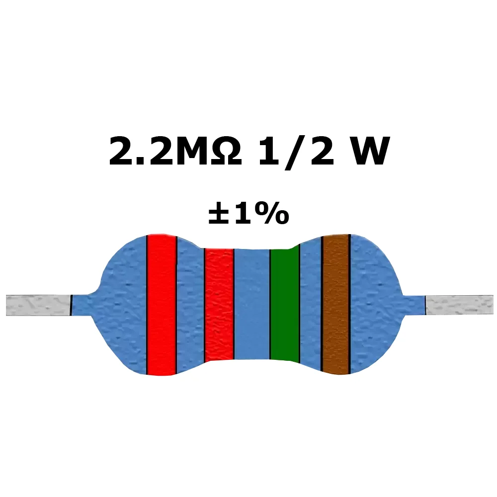 Resistencia 0.5 W 2.2 M Ohm