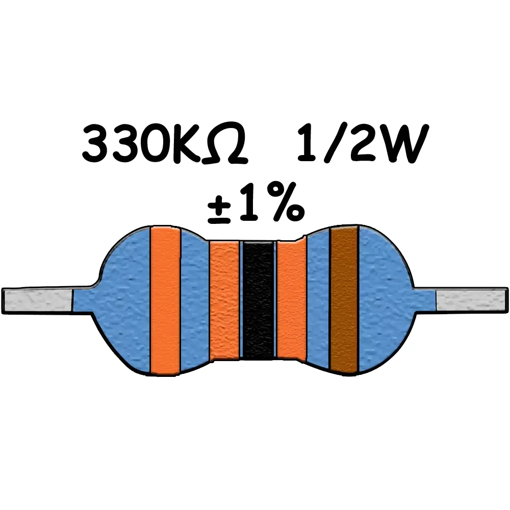 330k Ohms Resistencia De 1/2 Watts