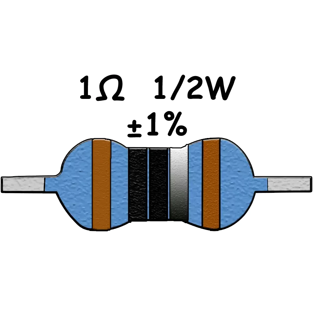 1 Ohms Resistencia De 1/2 Watts
