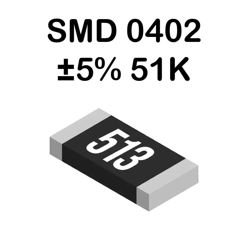 Resistencia Smd 0402 51 Kohms De 62mw