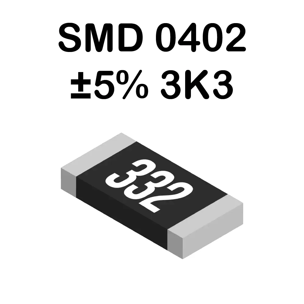 Resistencia Smd 0402 3.3 Kohms, 3k3 De 62mw