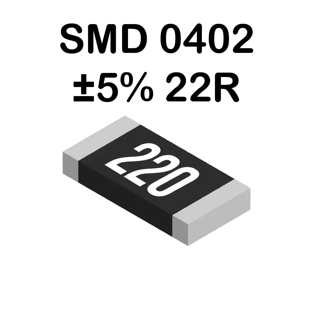 Resistencia Smd 0402 22 Ohms De 62mw