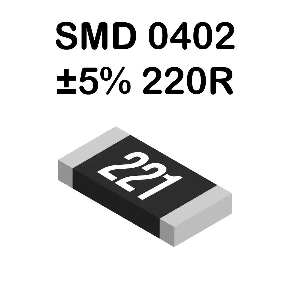 Resistencia Smd 0402 220 Ohms De 62mw
