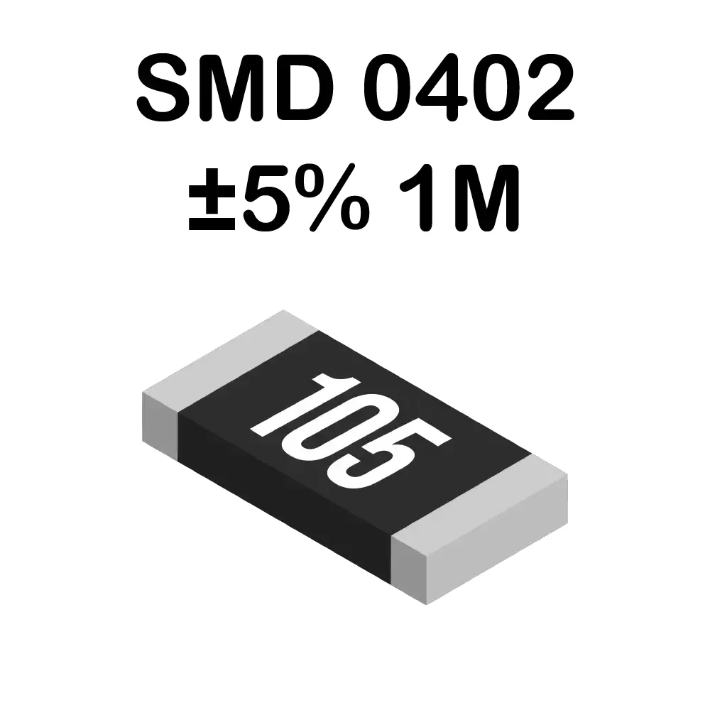 Resistencia Smd 0402 1 Mohms De 62mw