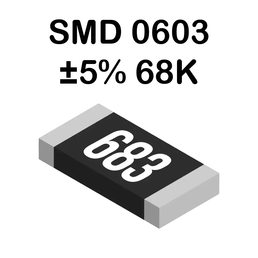 68k Ohms Resistencia Smd 0603 De 100mw