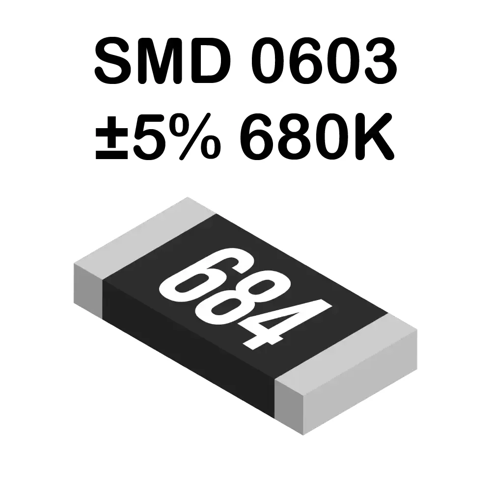 680k Ohms Resistencia Smd 0603 De 100mw