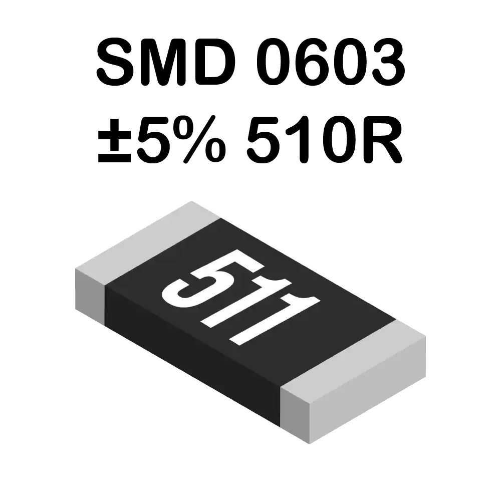 510 Ohms Resistencia Smd 0603 De 100mw