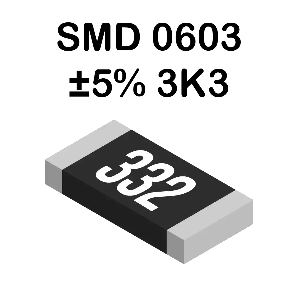 Resistencia Smd 0603 3.3 Kohms, 3k3 De 100mw