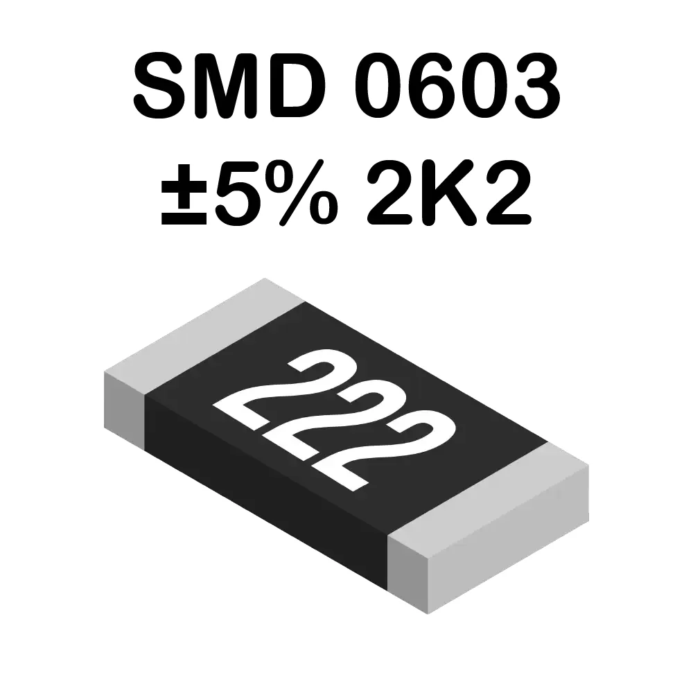 Resistencia Smd 0603 2.2 Kohms, 2k2 De 100mw