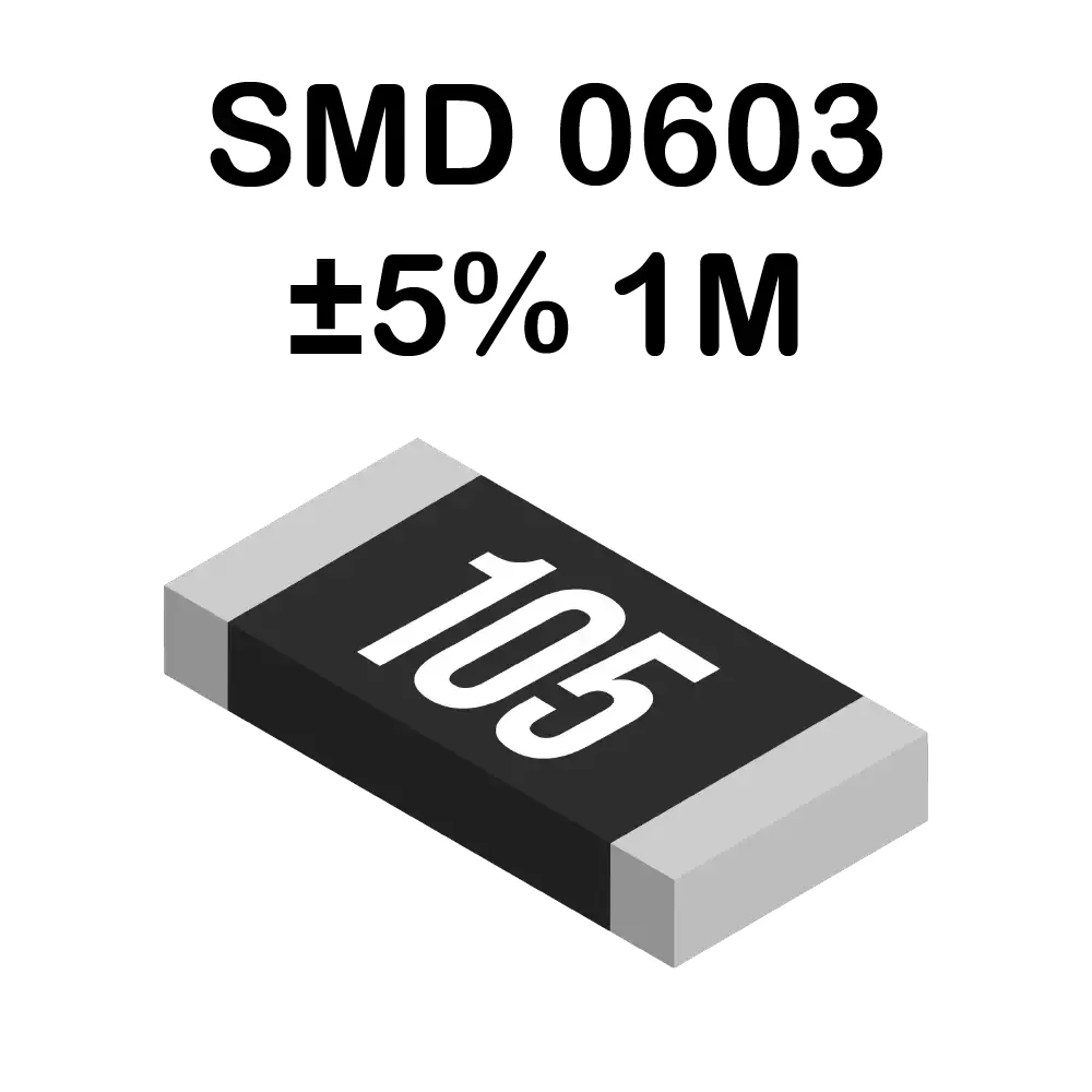 Resistencia Smd 0603 1 Mohms De 100mw
