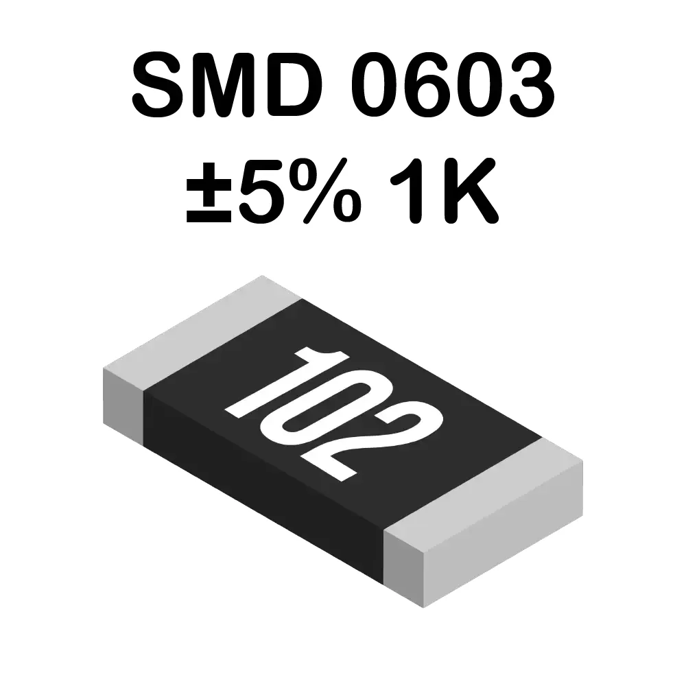 Resistencia Smd 0603 1 Kohms De 100mw
