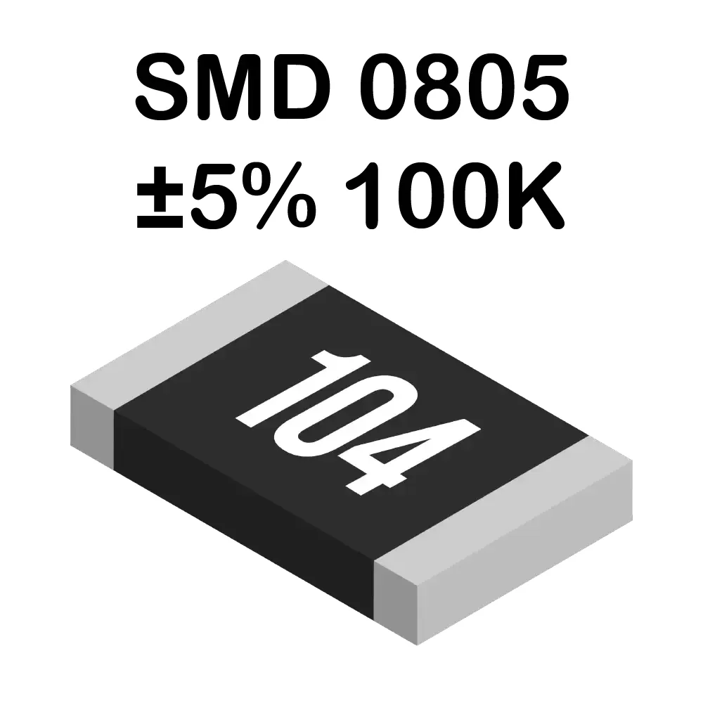 100k Ohms Resistencia Smd 0805 De 125mw