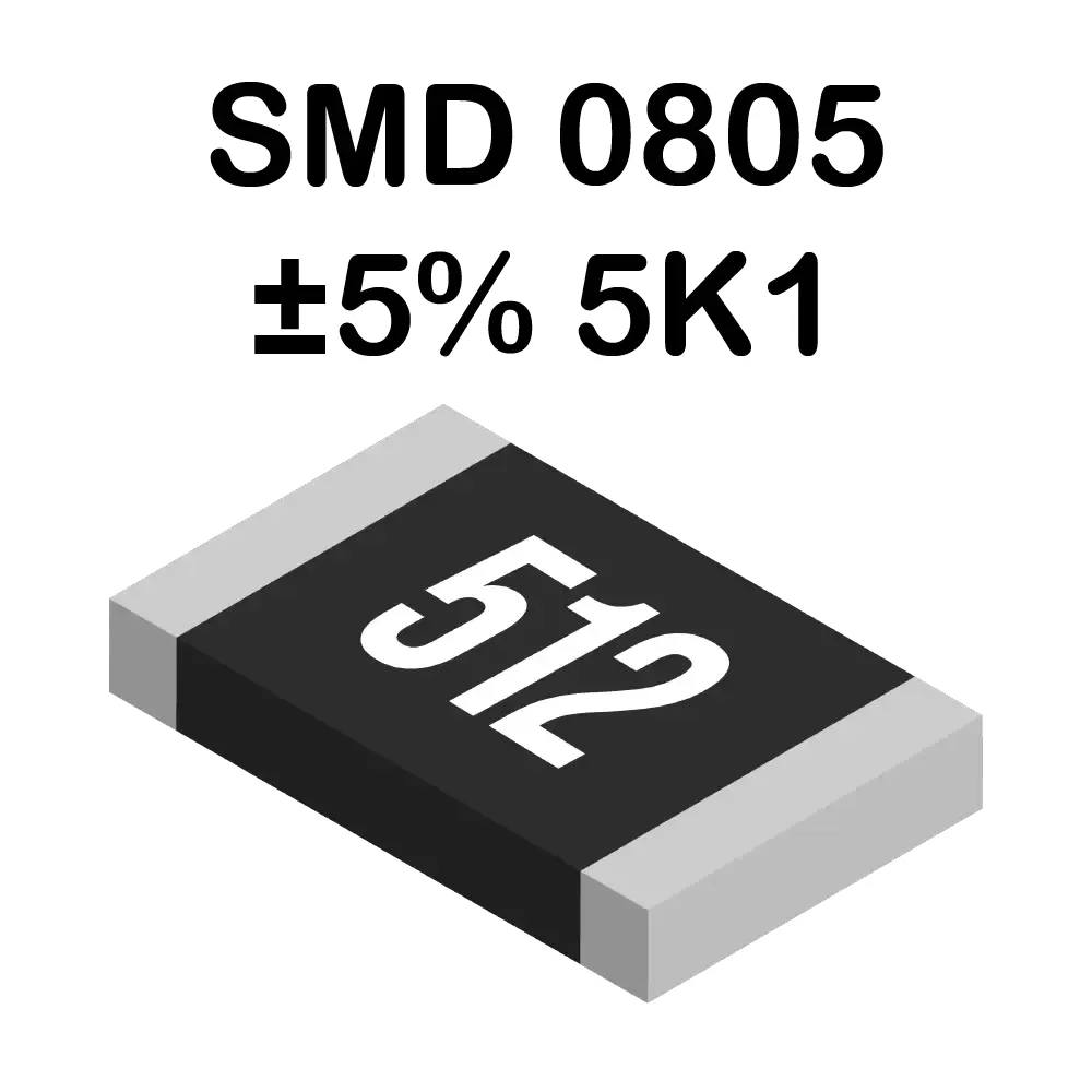 5k1 Ohms Resistencia Smd 0805 De 125mw