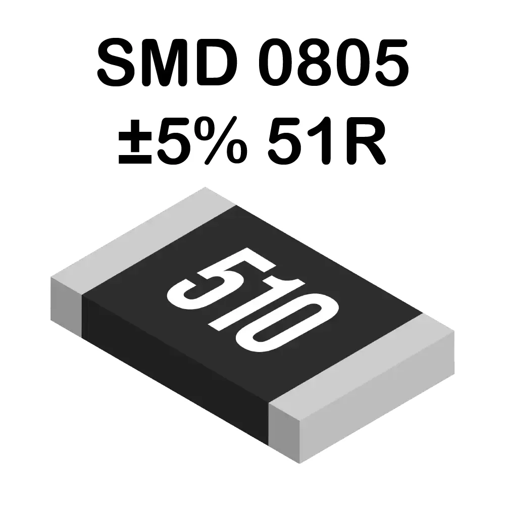 51 Ohms Resistencia Smd 0805 De 125mw
