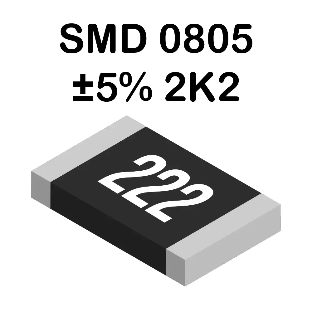 2k2 Ohms Resistencia Smd 0805 De 125mw
