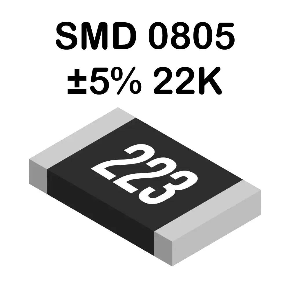 22k Ohms Resistencia Smd 0805 De 125mw