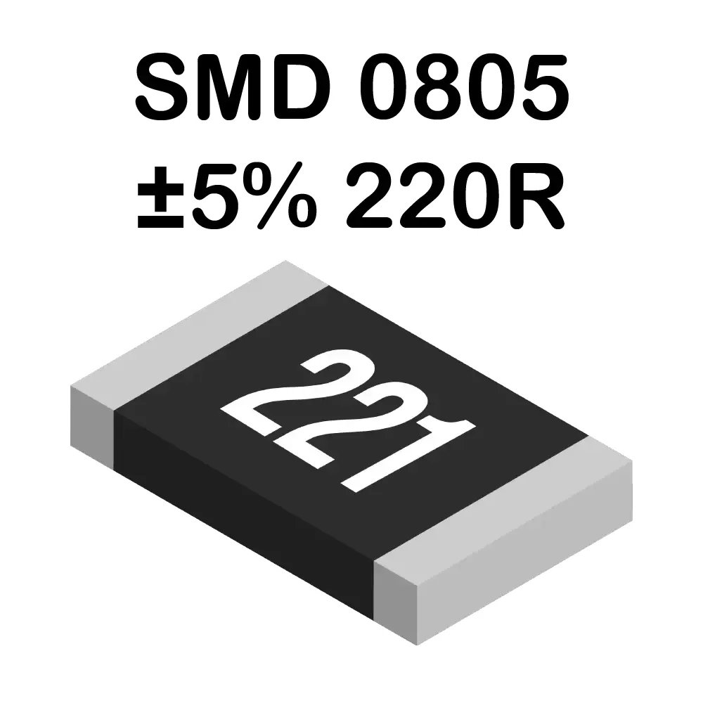 220 Ohms Resistencia Smd 0805 De 125mw