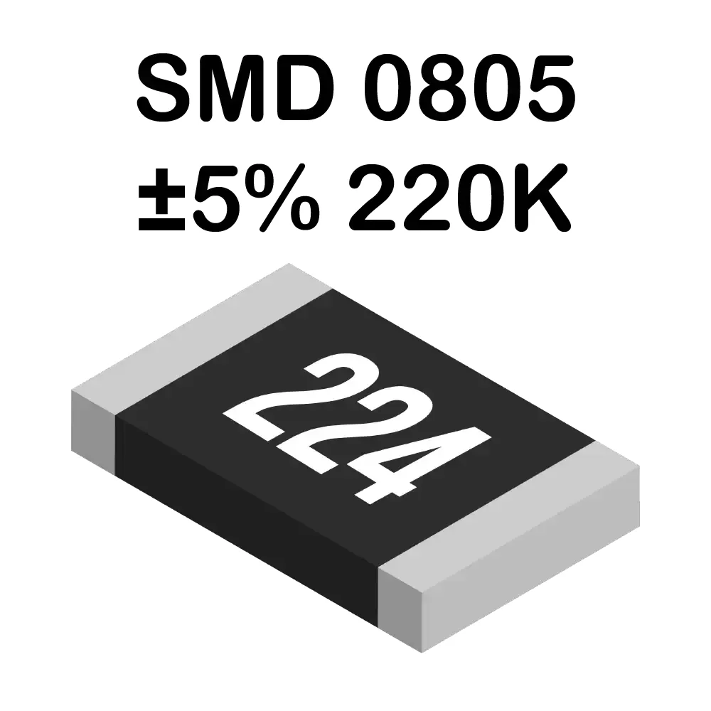 220k Ohms Resistencia Smd 0805 De 125mw