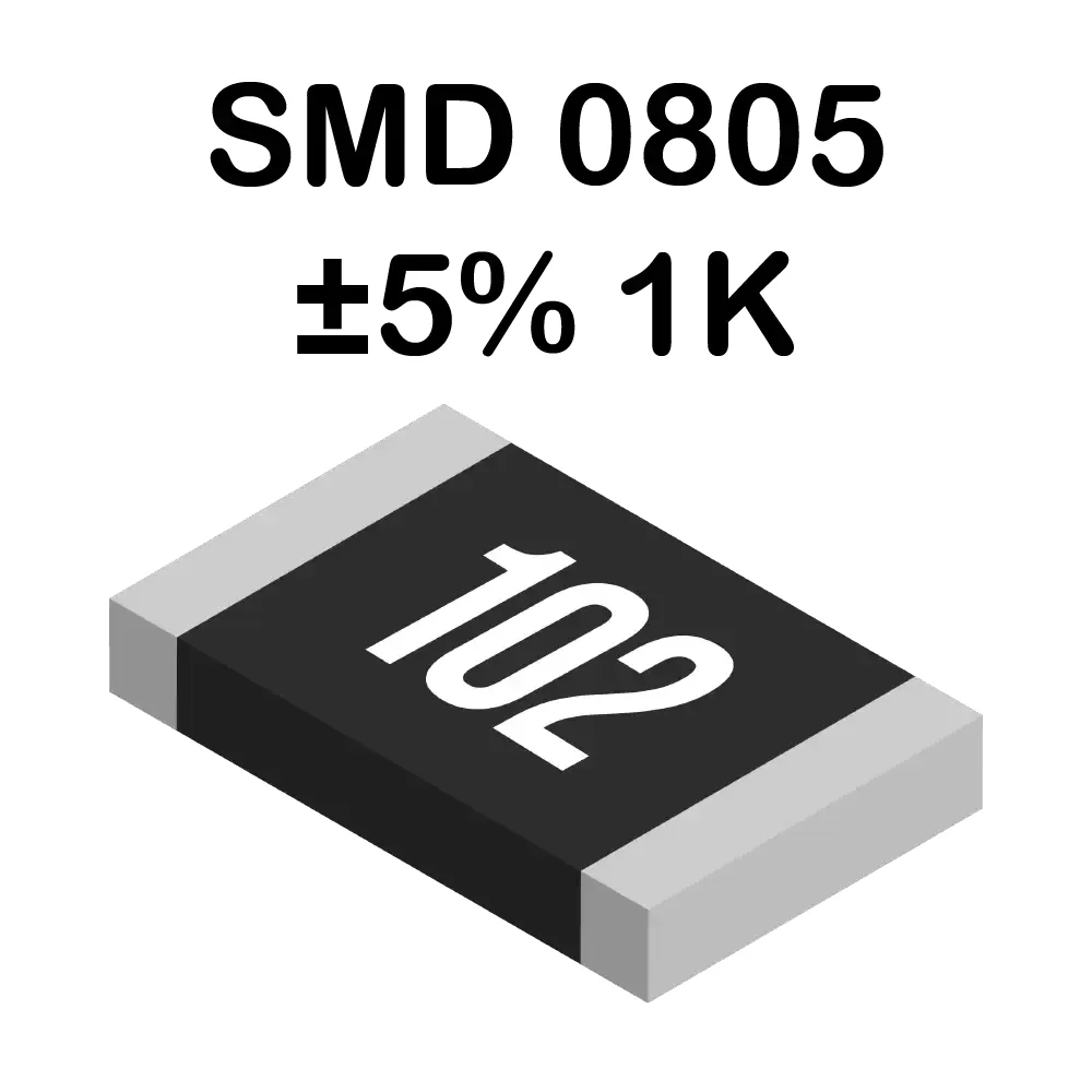 1k Ohms Resistencia Smd 0805 De 125mw