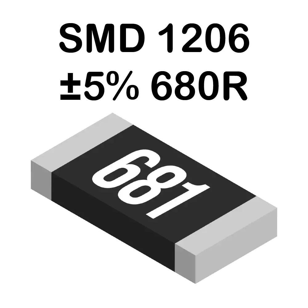 680 Ohms Resistencia Smd 1206 De 250mw